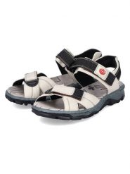 Rieker Sandały w kolorze kremowym rozmiar: 38. Brązowe sandały Rieker, bez wzorów, klasyczne, z otwartym noskiem, bez obcasa, bez zapięcia. Za 184.02 zł.