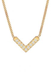 Elli Damski elegancki naszyjnik kształt litery V z kryształami cyrkonii w srebrze próby 925 Sterling Silver Naszyjniki 1 ct. Szare naszyjniki Elli, z materiału, z cyrkonią, srebrne. Za 248.99 zł.