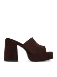 DeeZee Klapki CEO-HY7562-10 Brązowy. Brązowe klapki DeeZee, bez wzorów, z materiału, bez obcasa, bez zapięcia. Za 139.99 zł.