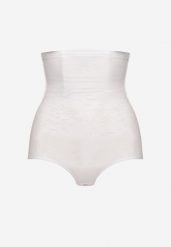 Biała Bielizna modelująca Majtki High Waist Zdobione Tłoczeniem w Kwiaty Vivirianne. Biała bielizna modelująca Renee, z aplikacjami, z jeansu, z podwyższonym stanem. W wyprzedaży za 23.99 zł.