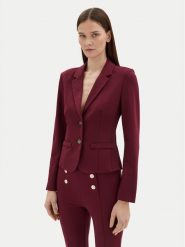 Motivi Marynarka Q602Q000735N Bordowy Slim Fit. Czerwone marynarki i żakiety Motivi, bez wzorów, z wiskozy, bez ramiączek. Za 239.99 zł.