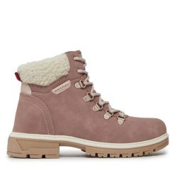 Botki Whistler. Czerwone botki WHISTLER, bez wzorów, bez obcasa, na płaskiej podeszwie, bez zapięcia. Za 159.99 zł.