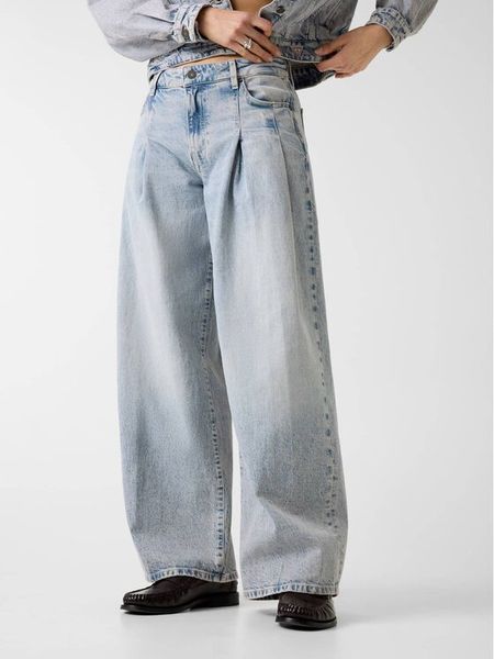 Guess Jeans Jeansy W6GA2U D5M57 Niebieski Wide Leg. Niebieskie jeansy Guess Jeans, m, z aplikacjami, z bawełny. Za 348.99 zł.