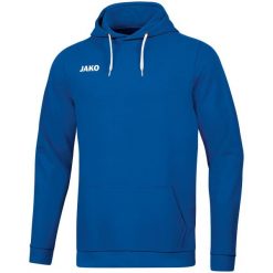 Bluza z kapturem Jako Base. Niebieskie bluzy z kapturem JAKO, m, bez wzorów, z bawełny, z kapturem, trekkingowe. Za 366.00 zł.