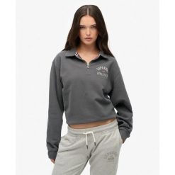 Damska bluza rozpinana z zamkiem 1/4 Superdry Athletic. Brązowe bluzy bez kaptura Superdry, na zimę, bez wzorów, bez kaptura. Za 288.40 zł.