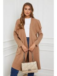 Soft Cashmere Kardigan w kolorze jasnobrązowym rozmiar: 38/40. Brązowe swetry Soft Cashmere, bez wzorów, z kaszmiru, klasyczne, bez ramiączek. Za 210.95 zł.