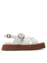 Liu Jo Sandały Lovely Sandal 01 BA4131 P0102 Biały. Białe sandały Liu Jo, bez wzorów, ze skóry, bez obcasa, na koturnie, bez zapięcia. Za 599.99 zł.