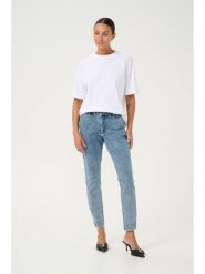 Kaffe Dżinsy - Slim fit - w kolorze błękitnym rozmiar: 40. Niebieskie jeansy Kaffe, bez wzorów, z podwyższonym stanem. Za 154.07 zł.