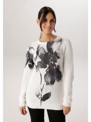 Aniston Sweter w kolorze biało-czarnym rozmiar: 40. Białe swetry Aniston, bez wzorów, z bawełny, bez ramiączek. Za 217.99 zł.