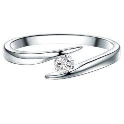Trilani Srebrny pierścionek srebro wysokiej próby Topaz srebrny Pierścionki 1 ct Damski. Szare pierścionki Trilani, z topazem, srebrne. Za 199.99 zł.