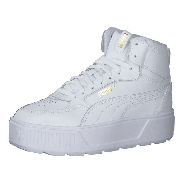 Buty do chodzenia damskie Puma Karmen Rebelle. Białe buty sportowe lifestyle Puma, bez wzorów, z gumy, sportowe, za kostkę, bez zapięcia. Za 485.00 zł.