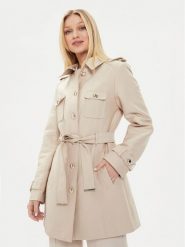 Morgan Trencz 231-GOLIAM Beżowy Regular Fit. Brązowe płaszcze Morgan, bez wzorów, z syntetyku, bez kaptura. Za 319.99 zł.