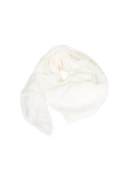 Patrizia Pepe Chusta | 8F0005/A074 | Kobieta | Biały. Białe chusty Patrizia Pepe, bez wzorów, z jedwabiu, eleganckie. W wyprzedaży za 249.00 zł.