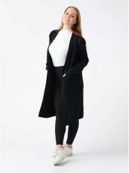 Zwillingsherz Kardigan "Jessi" w kolorze czarnym rozmiar: S/M. Czarne swetry Zwillingsherz, m, bez wzorów, bez ramiączek. Za 223.99 zł.