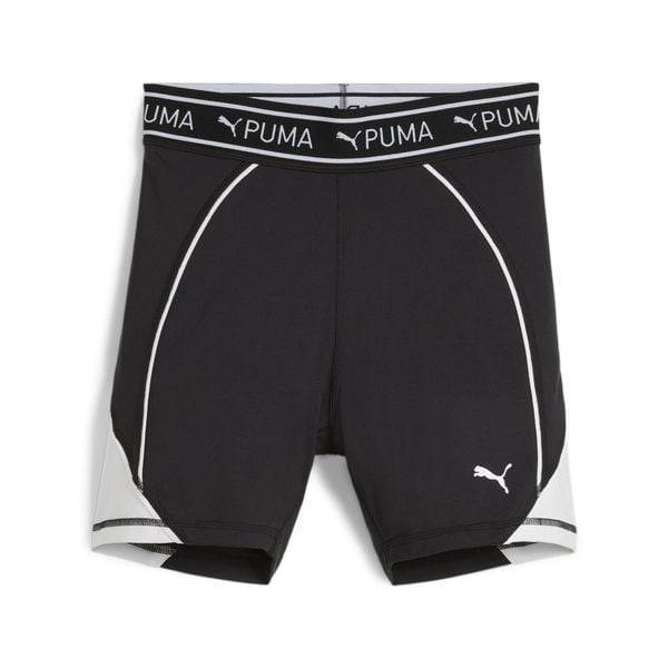 Spodenki treningowe damskie Puma Train Strong. Czarne szorty sportowe Puma, bez wzorów, z elastanu, na fitness i siłownię. Za 259.00 zł.