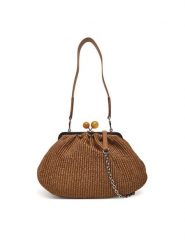 Weekend Max Mara Torebka Fortuna 2515511085650 Brązowy. Brązowe kopertówki Weekend Max Mara, bez wzorów, z materiału, wizytowe, bez dodatków. Za 1,579.00 zł.