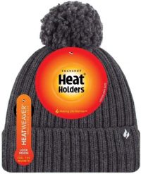 Damska czapka zimowa z uchwytami termicznymi Arden Charcoal Grey. Szare czapki zimowe HEAT HOLDERS, z aplikacjami, z materiału, eleganckie. Za 148.99 zł.