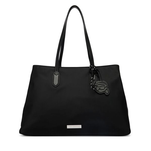 Torebka KARL LAGERFELD. Czarne shopper bag KARL LAGERFELD, bez wzorów, bez dodatków. Za 949.99 zł.