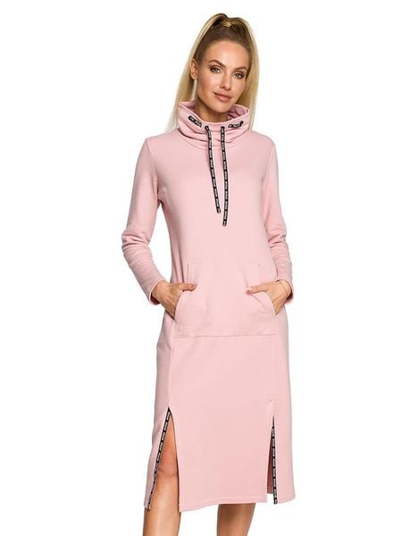 Made of emotion Sukienka w kolorze jasnoróżowym rozmiar: S. Różowe sukienki Made Of Emotion, s, bez wzorów, bez kołnierzyka, bez ramiączek, midi. Za 218.95 zł.