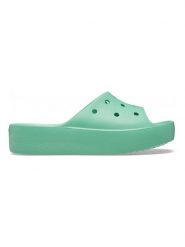 Crocs Klapki "Classic" w kolorze zielonym rozmiar: 34/35. Zielone klapki Crocs, bez wzorów, klasyczne, z otwartym noskiem, bez obcasa, bez zapięcia. Za 95.01 zł.