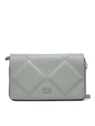 Calvin Klein Torebka Quilt K60K611759 Szary. Szare listonoszki Calvin Klein, bez wzorów, ze skóry, bez dodatków. Za 369.99 zł.