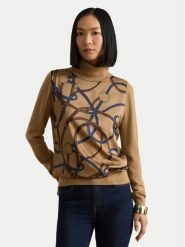 LAUREN RALPH LAUREN Golf 200B27532001 Beżowy ciemny Relaxed Fit. Brązowe swetry Lauren Ralph Lauren, m, bez wzorów, z wełny, bez ramiączek. Za 1,299.00 zł.