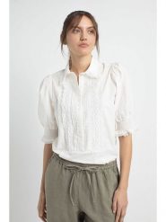 Josephine & Co Bluzka "Jenny" w kolorze białym rozmiar: 40. Białe bluzki Josephine & Co, bez wzorów, z bawełny, bez kołnierzyka, bez ramiączek. Za 250.35 zł.