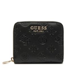 Mały Portfel Damski Guess. Czarne portfele Guess, z aplikacjami. Za 189.99 zł.