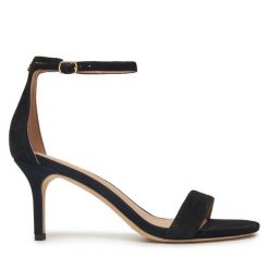 Sandały LAUREN RALPH LAUREN. Czarne sandały Lauren Ralph Lauren, bez wzorów, bez obcasa, na szpilce, bez zapięcia. Za 629.99 zł.