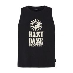 Damski tank top Protest Malang. Czarne topy Protest, bez wzorów, bez kołnierzyka, bez ramiączek. Za 106.39 zł.