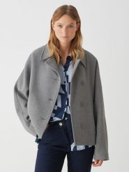 OPUS Kurtka przejściowa w kolorze szarym rozmiar: 40. Szare kurtki Opus, bez wzorów, z wełny, bez kaptura. Za 305.45 zł.