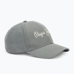 Czapka z daszkiem Pepe Jeans Mallon Cap. Szare czapki z daszkiem Pepe Jeans, bez wzorów, z jeansu. Za 119.99 zł.