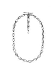 Fossil Naszyjnik Heritage D-Link JA7242040 Srebrny. Szare naszyjniki Fossil, z tworzywa sztucznego, metalowe. Za 219.99 zł.