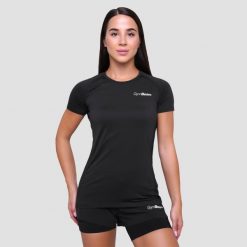 Koszulka damska do biegania oddychająca czarna Pulse. Czarne t-shirty sportowe GYMBEAM, xl, bez wzorów, z elastanu, bez ramiączek, do biegania. Za 63.90 zł.