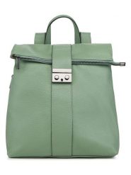 ORE10 Skórzany plecak "Estro" w kolorze jasnozielonym - 33 x 38 x 14 cm rozmiar: onesize. Zielone plecaki ORE10, bez wzorów, z materiału, bez dodatków. Za 304.99 zł.