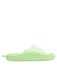 Adidas Klapki Slide JI1217 Żółty. Żółte klapki adidas, bez wzorów, z materiału, sportowe, bez obcasa, bez zapięcia. Za 379.99 zł.
