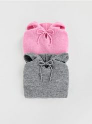 Sweter z kapturem z wełną - szary. Szare swetry Reserved, l, bez wzorów, z dzianiny, bez ramiączek. Za 179.99 zł.