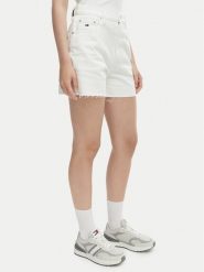 Tommy Jeans Szorty jeansowe DW0DW22695 Biały Regular Fit. Białe szorty Tommy Jeans, bez wzorów, z bawełny. Za 289.99 zł.
