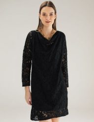 Koronkowa sukienka mini. Sukienki Unisono, l, bez wzorów, z koronki, bez kołnierzyka, bez ramiączek, mini. Za 189.00 zł.