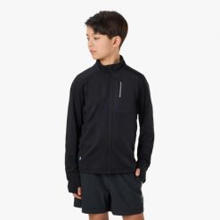 Bluza Polarowa Rozpinana Trening Junior Swedemount Ultra Light Full Zip B. Czarne bluzy bez kaptura SWEDEMOUNT, bez wzorów, z polaru, do biegania. Za 169.99 zł.