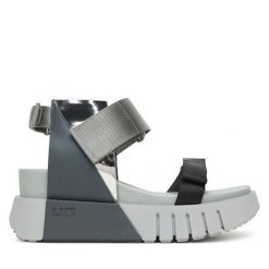 Sandały United Nude. Szare sandały United Nude, bez wzorów, bez obcasa, na koturnie, bez zapięcia. Za 1,049.00 zł.