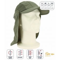 Czapka przeciwdeszczowa Élémenterre Albatros. Zielone czapki z daszkiem Elementerre, na lato, bez wzorów, z materiału. Za 124.00 zł.