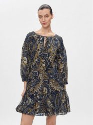 Lauren Ralph Lauren Sukienka codzienna 250926408001 Granatowy Regular Fit. Niebieskie sukienki Lauren Ralph Lauren, na co dzień, bez wzorów, z bawełny, bez kołnierzyka, bez ramiączek, proste. Za 709.99 zł.