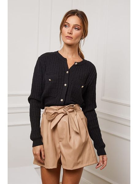 Joséfine Kardigan "Castel" w kolorze czarnym rozmiar: L. Czarne swetry Joséfine, l, bez wzorów, z kaszmiru, bez ramiączek. Za 189.29 zł.