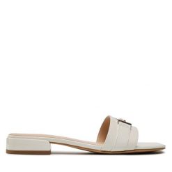 Klapki Sergio Bardi. Białe klapki Sergio Bardi, bez wzorów, bez obcasa, bez zapięcia. Za 215.00 zł.