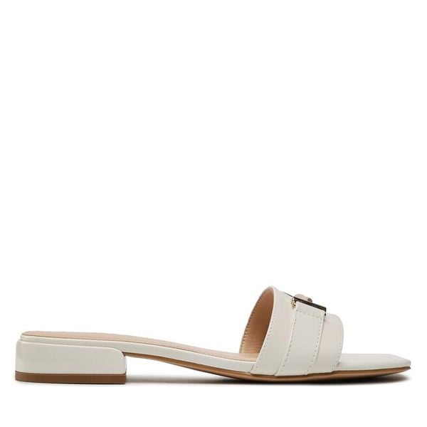 Klapki Sergio Bardi. Białe klapki Sergio Bardi, bez wzorów, bez obcasa, bez zapięcia. Za 215.00 zł.