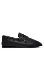 Calvin Klein Półbuty Ess Boatshoe Lth HW0HW03116 Czarny. Czarne półbuty wsuwane Calvin Klein, bez wzorów, ze skóry, bez obcasa, na płaskiej podeszwie. Za 569.99 zł.