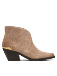 Liu Jo Kowbojki Austin 03 SF6063 PX002 Beżowy. Brązowe botki Liu Jo, bez wzorów, ze skóry, bez obcasa, na słupku, bez zapięcia. Za 789.99 zł.