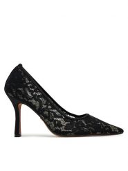 Nine West Szpilki CEO-S3S96688 Czarny. Czarne szpilki Nine West, bez wzorów, z materiału, bez obcasa, na szpilce, bez zapięcia. Za 249.99 zł.
