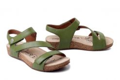 JOSEF SEIBEL 78519 509 660 Tonga 25 khaki, sandały damskie. Zielone sandały Josef Seibel, bez wzorów, ze skóry, bez obcasa, bez zapięcia. Za 369.90 zł.